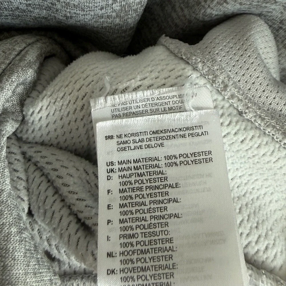 Adidas ID Stadium Multi-Language Graphic Hoodie Heather Grey Mens XL Pullover